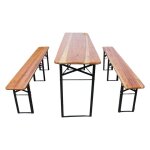 Ensemble table et bancs pliant 3 pi�ces 177 cm floragrace