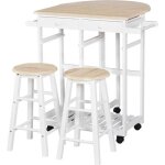 Homcom - bar - bois - 83x74x83cm - beige
