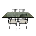 Ensemble table et chaises - axi - leonie - mosa�que - r�sistant aux intemp�ries - 5 pi�ces