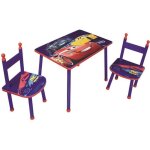 Ensemble table et chaises disney cars pour enfant - fun house -  partir de 3 ans - mdf laqu - rouge ...