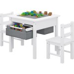 Ensemble de table et chaises pour enfants avec plateau réversible 2 paniers de rangement amovibles en ... Ensemble de table et chaises pour enfants avec plateau réversible 2 paniers de rangement amovibles en ...