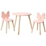 Ensemble table et chaise pour enfants rose - h & s collection