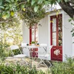 Ensemble table chaise de jardin table + 4 chaises pliable facile  ranger blanc