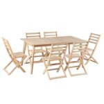Ensemble table et 6 chaises mola extensible 160 / 220cm en bois dacacia
