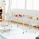 Ensemble table et chaises pliants 3 pi�cesrembourr�s pliables avec structure m�tallique mobilier camping ...