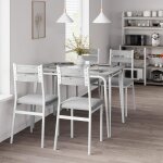 Ensemble table et chaises de salle � manger - lunsy - une table de cuisine 110 cm et 4 chaises - pour ...