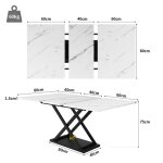 Ensemble de table � manger extensible pour 4 personnes 160�80�75cm table � manger avec 4 chaises � manger ...