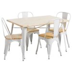 Ensemble salle à manger - thinia home - table rectangulaire - 4 chaises - bois de fer - finition brillante ... Ensemble salle à manger - thinia home - table rectangulaire - 4 chaises - bois de fer - finition brillante ...