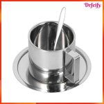 Ensemble de tasses � caf� - akozon - 280ml - double paroi - inox 304 - 3 pi�ces