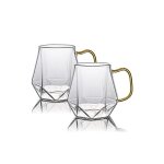 Ensemble de tasses à cappuccino prismatiques de 400ml verres à thé avec poignée ensemble de verres à ... Ensemble de tasses à cappuccino prismatiques de 400ml verres à thé avec poignée ensemble de verres à ...
