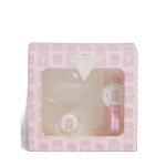 Ensemble tétine avec capuchon support et clip bébé fille guess - pink animal print - tu Ensemble tétine avec capuchon support et clip bébé fille guess - pink animal print - tu