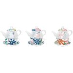 Ensemble thire - dkd home decor - standard - verre et porcelaine - 135 x 165 x 14 cm - bleu et vert ...