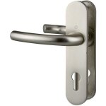 Poign�e de porte dentr�e - tokyo - hoppe et cie - beige ivoire - cl� i - 195 mm