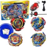 Ensemble de toupies de combat - papeco - burst toupies - 4 tops burst - 2 lanceurs - 1 poign�e - ar�ne ...