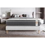 Ensemble trente 140 x 190 cm sommier kit blanc