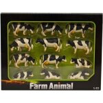 Ensemble de vaches 12 pi�ces 1:32 - kids globe - noir et blanc - jouet pour enfant