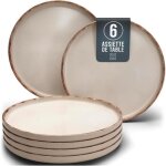 Ensemble de vaisselle rustique en grs - assiettes de table modernes