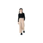 Ensemble v�tement hip - hop fille crop top et pantalon cargo streetwear noir et beige tenue de danse ...