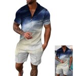 Ensemble de vetements surv�tement d�t� pour homme 2 pi�ces tenue de sport t - shirt � manches courtes ...