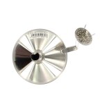 Entonnoir de cuisine - fackelmann - inox - grille filtrante - 14 x 135 cm - pratique pour confitures