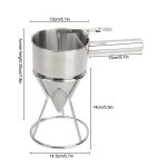 Entonnoir � piston en acier inoxydable distributeur de p�te � cr�pes avec support pour la maison la cuisine ...