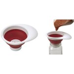 Entonnoir pliable avec filtre blanc plastique 20 x 15 x 3. 5 - blanc - 20 cm x 15 cm x 3. 5 cm - astuceo ...