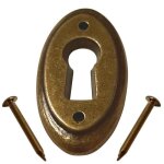 Entr�e de cl� serrure meuble ancien d�coration rustique vintage clef laitonn� vieilli