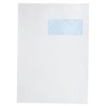 Enveloppe a4 - blanc - c4 229x324 - 90g - fen�tre 50x100mm - bo�te de 250