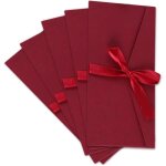 Enveloppes cadeau - r�tro - 5 pcs - papier kraft - 20 x 11 cm - ruban d�coratif