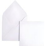 Enveloppe pollen - clairefontaine - 16x16 cm - 120g - paquet de 20 - blanc