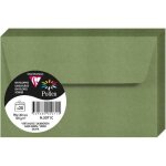 Enveloppes - format rectangle - 90x140mm - pollen - vert sauge - 20 unit�s - clairefontaine