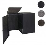 Enveloppement pour poubelles - hwc - e25 - polyrotin - 2x120l - gris - rsistant