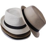 Eozy 6pcs chapeaux de paille panama couleurs diffrentes mixte