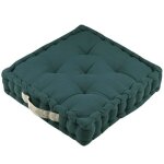 Epais coussin de sol en coton uni cobalt