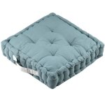 Epais coussin de sol en coton uni jade