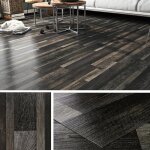 Epais lle pvc adhesive sol bois noir r�tro 90x15cm lino sol adhesif effet parquet adhesif 90x15cm 18 ...