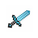 �p�e en mousse - �p�e minecraft diamant bleu - 45 cm - pixel art 8 - bit - s�curis�e enfants