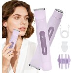 Epilateur corps 2 en 1 femme led - 1 violet standard ipx7 etanche recharge ecran led epilation douce ...