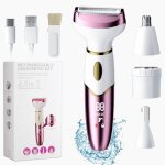 �pilateur �lectrique 4 en 1 pour femme rasoir rechargeable �tanche ipx7 pour corps jambes poils pubiens ...
