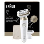�pilateur �lectrique - braun - ses9 - 030 3d - 2 modes - 50 min - �tanche - blanc / or