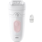 pilateur lectrique sans fil - braun - silk epil 5 - 000 - tanche - 2 vitesses - rose / blanc