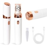 �pilateur pour femme 2 en 1 �pilateur facial rechargeable pour femme 2 t�tes de rechange rasoir �lectrique ...