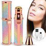 pilateur sourcil - aperil - rasoir sourcil femme - rechargeable - led intgre - 2 ttes de coupe