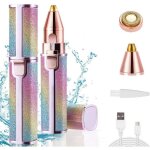Epilateur sourcil rechargeablerasoir electrique femme2en1 pilateur visage femme indolore avec led et ...