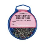 pingles  tte en verre - non spcifi - 95 pices - bouts ronds - rsistent au fer  repasser - couture ...