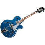 Epiphone emperor swingster delta blue metallic guitare demi - caisse