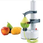Eplucheur �lectrique automatique de pommes de terre et fruits - blanc - 700g - 60 watt - patins anti ...