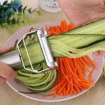 plucheur - julienne - acier inoxydable - antirouille - compatible lave - vaisselle - 18 cm