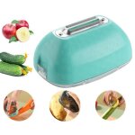 Éplucheur de légumes - multifonctionnel - bleu - boîte de rangement - 10x6. 7x5. 5cm - 40g Éplucheur de légumes - multifonctionnel - bleu - boîte de rangement - 10x6. 7x5. 5cm - 40g