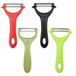 Éplucheur à légumes - inox - 4 pcs - ergonomique - antirouille - design contemporain Éplucheur à légumes - inox - 4 pcs - ergonomique - antirouille - design contemporain